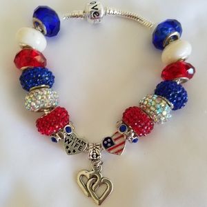 Military Wife charm bracelet LOVE bracelet NEW